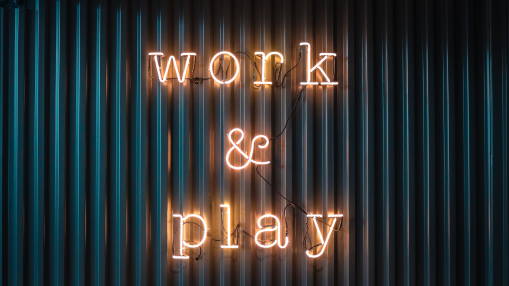 Work and play sign